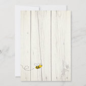 ビー素朴ベイビーシャワーひまわり白木 招待状 (裏面)