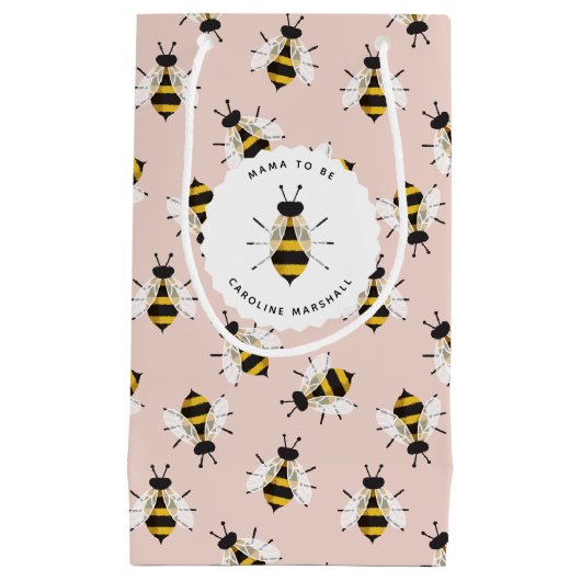 ビー素朴図解入りの、写真付きのピカスタマイズク抱き枕 スモールペーパーバッグ (正面)