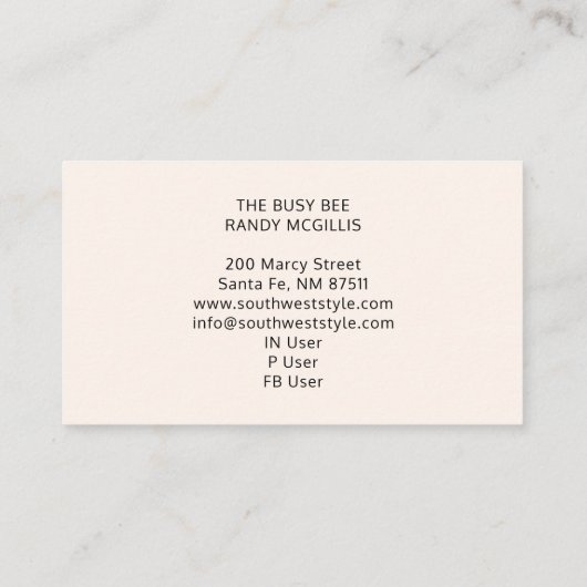 ビー素朴忙し風化木材リテール 名刺 (裏面)