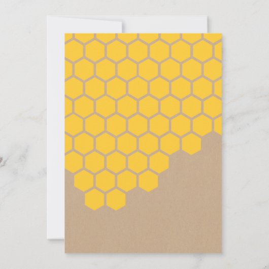 ビー素朴1歳のパーティの招待状 招待状 (裏面)