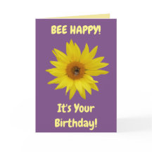 ビー紫と黄色のひまわり