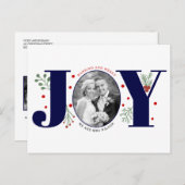 ビー結婚したビーメリービーのクリスマスの休日の写真 ポストカード (正面/裏面)