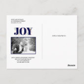 ビー結婚したビーメリービーのクリスマスの休日の写真 ポストカード (裏面)