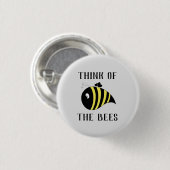 ビー考えツのボタン 缶バッジ (正面&裏面)