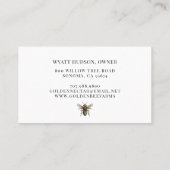 ビー色彩の鮮やかビー養蜂家の養蜂場 名刺 (裏面)