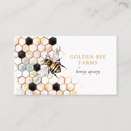 ビー色彩の鮮やかビー養蜂家の養蜂場 名刺 (正面)