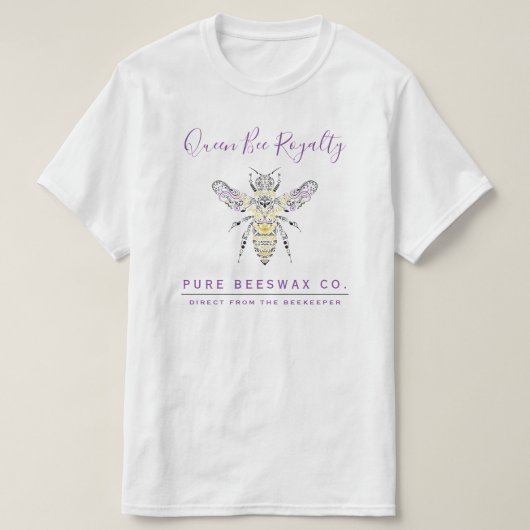 ビー華美カスタムビーズワックスロゴ Tシャツ (デザイン正面)