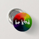 ビー親切なタイポグラフィレインボーネブラ 缶バッジ (正面&裏面)