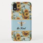 ビー親切なヴィンテージターコイズひまわり蜂 Case-Mate iPhoneケース (裏面)