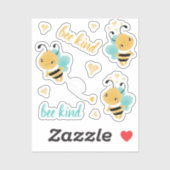 ビー親切な（昆虫）マルハナバチハートイエローブルー シール (シート)