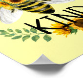 ビー親切ひまわり親切イエロークラスポスター ポスター (角)