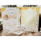 ビー誕生日そう甘いビーワンホネー 招待状