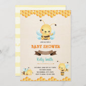 ビー誕生日シャワーの招待 セーブザデート (正面/裏面)