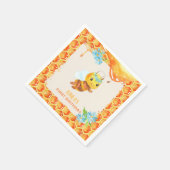 ビー誕生日ナプキン – ガールカスタム- スタンダードカクテルナプキン (角)