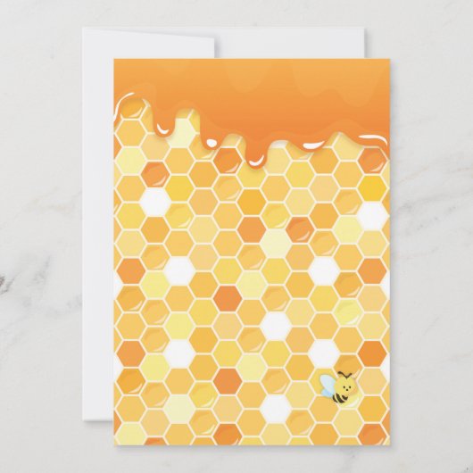 ビー誕生日ビー招待状2歳の誕生日 招待状 (裏面)