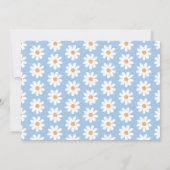 ビー誕生日フォトパーティーブルーデイジー2 2 招待状 (裏面)