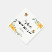 ビー誕生日ベビーシャワー スタンダードカクテルナプキン (角)