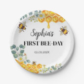 ビー誕生日ベビーシャワー ペーパープレート (正面)