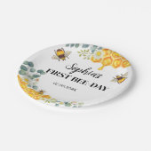 ビー誕生日ベビーシャワー ペーパープレート (アングル)