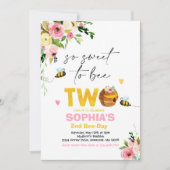 ビー誕生日招待状ハニービーバースデーパーティー 招待状 (正面)