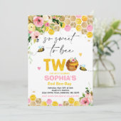 ビー誕生日招待状ハニービーバースデーパーティー 招待状 (スタンド正面)