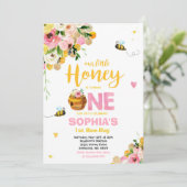 ビー誕生日招待状ハニービーバースデーパーティー 招待状 (スタンド正面)