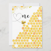 ビー誕生日招待状ビー1st誕生日招待状 招待状 (裏面)