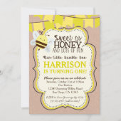 ビー誕生日招待状男の子または女の子 招待状 (正面)