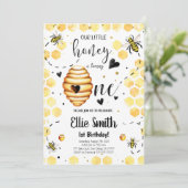 ビー誕生日招待状 招待状 (スタンド正面)