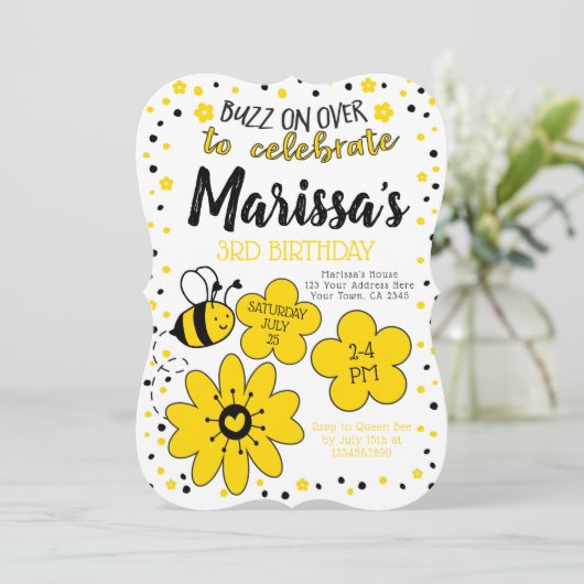 ビー誕生日 招待状 (スタンド正面)