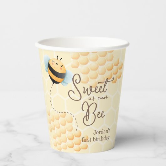 ビー誕生日 紙コップ (正面)