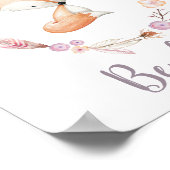 ビー賢いベビーキツネボホリースウッドランド子供部屋 ポスター (角)