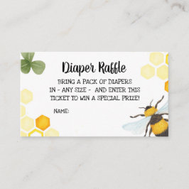 ビー赤ちゃんシャワーおむつラッフルインサートママへビー エンクロージャーカード