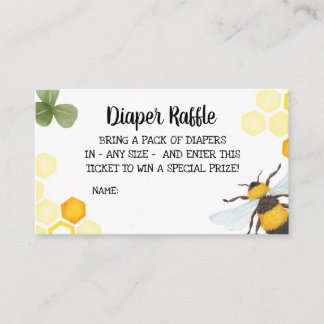 ビー赤ちゃんシャワーおむつラッフルインサートママへビー エンクロージャーカード