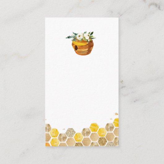 ビー赤ちゃんシャワーおむつラッフルエンクロージャカード エンクロージャーカード (裏面)