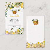 ビー赤ちゃんシャワーおむつラッフルエンクロージャカード エンクロージャーカード (正面/裏面)