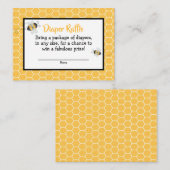 ビー赤ちゃんシャワーおむつラッフルカード エンクロージャーカード (正面/裏面)