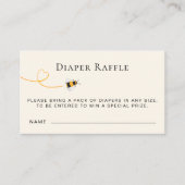 ビー赤ちゃんシャワーおむつラッフル エンクロージャーカード (正面)