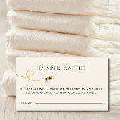 ビー赤ちゃんシャワーおむつラッフル エンクロージャーカード