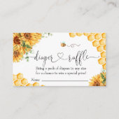 ビー赤ちゃんシャワーおむつラッフル エンクロージャーカード (正面)