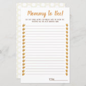 ビー赤ちゃんシャワーゲーム。映画、歌、フレーズ。 (正面/裏面)