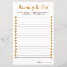 ビー赤ちゃんシャワーゲーム。映画、歌、フレーズ。