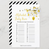 ビー赤ちゃんシャワーゲーム – ABCベビーアイテムゲーム (正面/裏面)