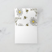 ビー赤ちゃんシャワーサンキューカードのまわりにシャワー サンキューカード (内部)