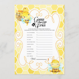 ビー赤ちゃんシャワー価格ゲーム 招待状