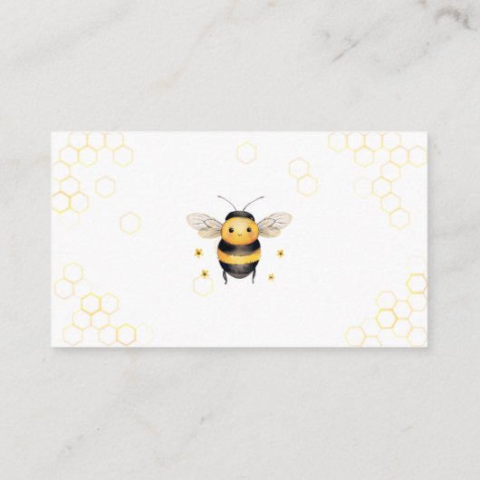 ビー赤ちゃんシャワー男の子または女の子の甘おむつラッフル エンクロージャーカード (裏面)