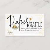 ビー赤ちゃんシャワー男の子または女の子の甘おむつラッフル エンクロージャーカード (正面)