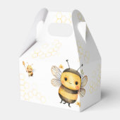 ビー赤ちゃんシャワー男の子または女の子タイポグラフィありがとう フェイバーボックス (裏面サイド)