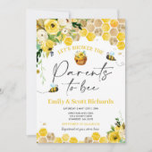 ビー赤ちゃん男女兼用シャワー親へビーベビー 招待状 (正面)