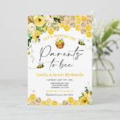 ビー赤ちゃん男女兼用シャワー親へビーベビー 招待状 (スタンド正面)